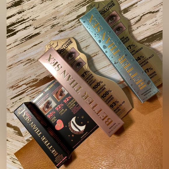 Too Faced Better Than Sex Mascara Trio (NEW) (WILL SELL TOGETHER OR SEPARATE) - Picture 2 of 14